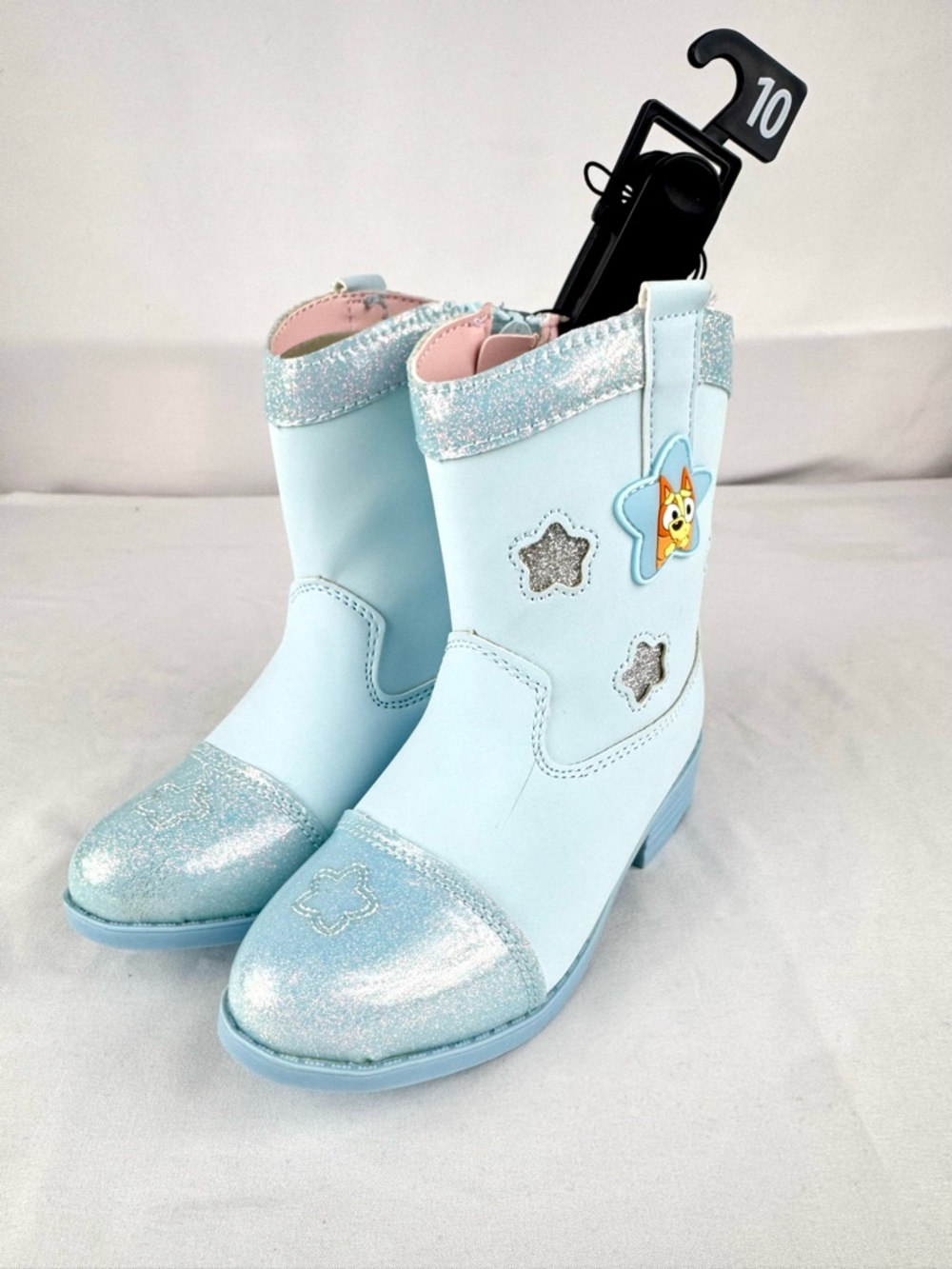 NWT Bluey Light Up Blue Glitter Toe Cowboy Boots